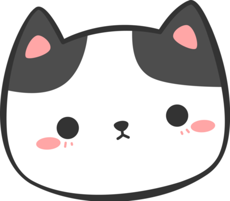 elemento de desenho animado de cabeça de gato gatinho fofo 9665331 PNG