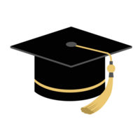 chapeau de graduation noir pompon jaune fichier png