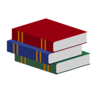 pila de archivos png de libros multicolores
