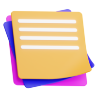 notes illustration 3d png