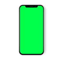 Green-Screen-Notch-Display-Smartphone-Clip-Art-Illustrationstechnologie png