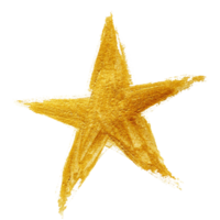 estrella de acuarela. forma de estrella dibujada a mano png