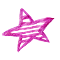 estrella de acuarela. forma de estrella dibujada a mano png