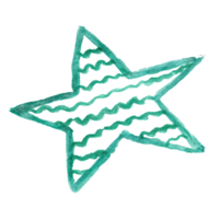 estrella de acuarela. forma de estrella dibujada a mano png