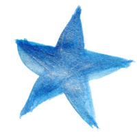 estrella de acuarela. forma de estrella dibujada a mano png