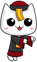 fantasma de personagem de halloween de gato bonito dos desenhos animados png