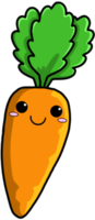 zanahoria vegetal de dibujos animados lindo colorido png
