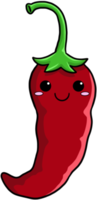 colorful cute cartoon vegetable chili png