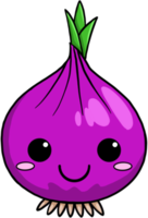 scalogno vegetale colorato simpatico cartone animato png