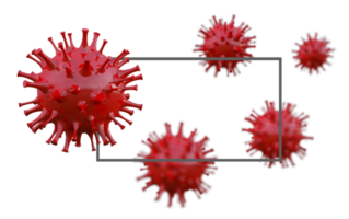 3D-Darstellung eines einfachen Covid-19-Virusmodells png