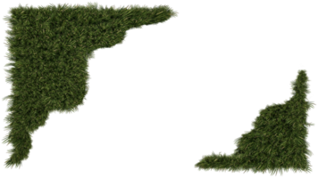 une image de rendu 3d d'herbe verte isolée sur fond transparent png