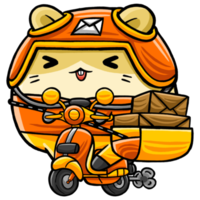 schattige hamster koerier cartoon png