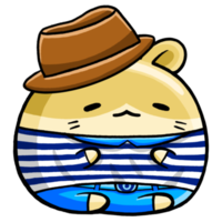 Cute Hamster wearing Summer outfit png