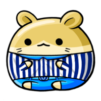 Cute Hamster wearing Summer outfit png