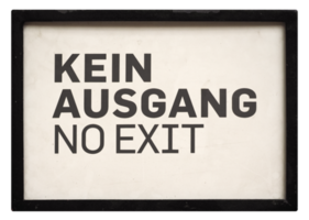 German sign transparent PNG. Kein Ausgang No exit png