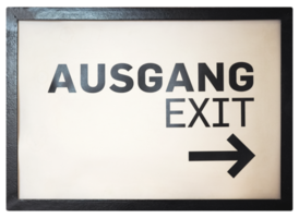 German sign transparent PNG. Ausgang Exit png