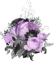 bouquet floreale ad acquerello png