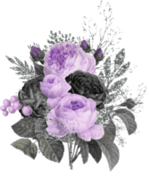 buquê de flores em aquarela png