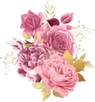 bouquet floreale ad acquerello png