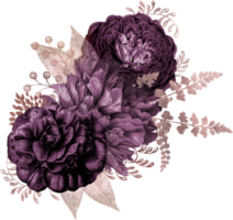 bouquet floral aquarelle png