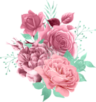 bouquet floreale ad acquerello png