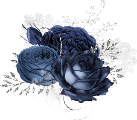 Flores Celeste PNG para descargar gratis