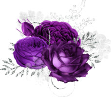 bouquet floreale ad acquerello png