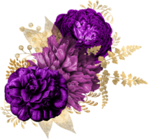 bouquet floreale ad acquerello png