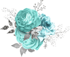 bouquet floreale ad acquerello png