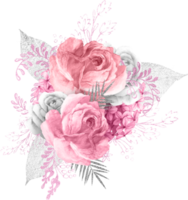 bouquet floreale ad acquerello png