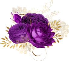 bouquet floreale ad acquerello png