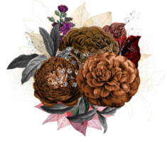 bouquet floreale ad acquerello png