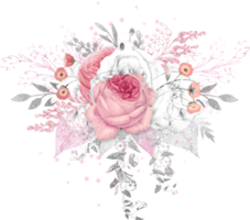 bouquet floral aquarelle png
