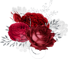 bouquet floreale ad acquerello png