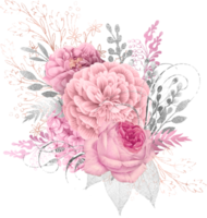 bouquet floreale ad acquerello png