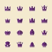 Set of Crown Icon vector