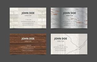 Rustic Business Card Set vector