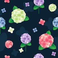 Hydrangea Seamless Background vector