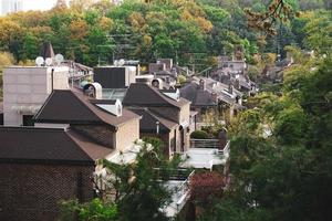 paisaje de casas en seocho-gu, seúl, corea foto