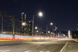 la vista nocturna de dongjak-gu, seúl, corea foto