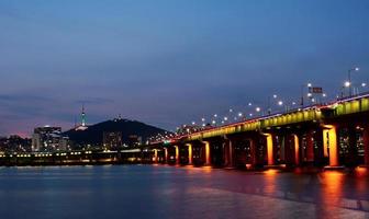 the night view of Seoul and the Han River photo