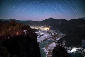 Night view of Sandol tourist attraction in Yeongwol, Gangwon-do, Korea photo