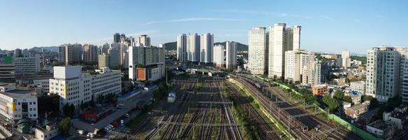 Trains in Yongsan-gu, Seoul, Korea photo