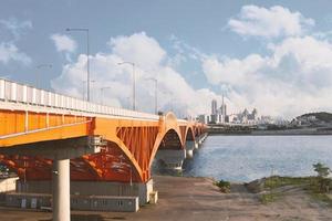 Clouds and Seongsan Bridge Scenery photo