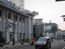 Bandung, West Java, Indonesia, 2022 - Morning view on Asia Afrika Street, Bandung photo