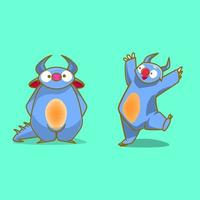 Cool and cute monster design. vector illustration icon