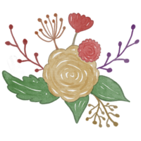 Decorative flowers Watercolor png