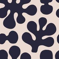 Beautiful seamless pattern with abstract organic shapes. Cute vector background in naive style