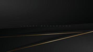 Abstract overlap background with gold lines. Luxury style. Vector illustration