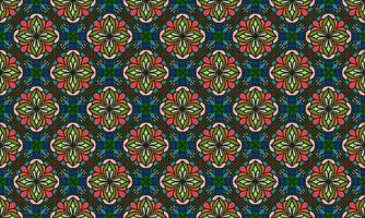 ethnic flower pattern modern background vector